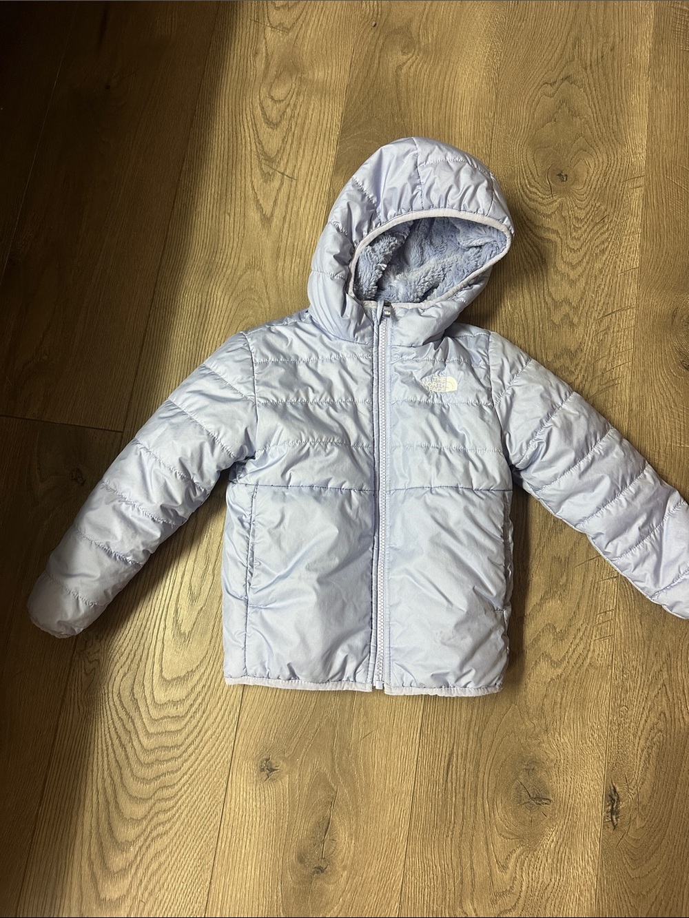 The North Face Kids Light Lavender Hooded Puffer Jacket